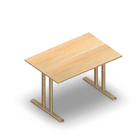 3172 - JOIN  table with T-legs, 120x80 cm, H75, birch melamine