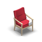 2766 - SALINA Chair with open sidewall with removable seat cover, no ribs