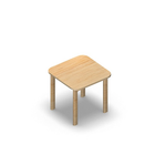 3064 - JOIN table 65x65 cm rounded, h60, birch melamine