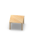 2079  - JOIN table Cross legs (H60),  80x80 cm, birch HPL
