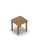 3065 - JOIN table 65x65 cm rounded, h60, oak melamine