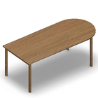 3141 - JOIN table 200x90 cm arc, h75, oak HPL