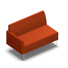 2179 - PIVOT 2-seater with low armrest (left, 6cm)