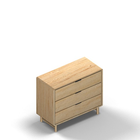 4406 - SOFT sideboard with 3 drawers with flat handles