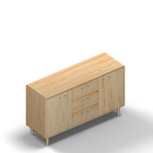 4423 - SOFT sideboard with 2 doors and 3 drawers with classic handles