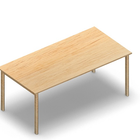 2047 - JOIN table 180x90 cm, h75, birch HPL