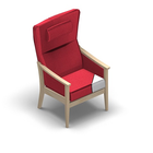 2785 - SALINA High recliner with step less adjustment with removable seat cover, closed sidewall