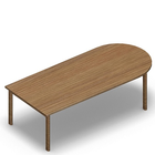 3072 - JOIN table 200x90 cm arc, h60, oak HPL