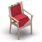 2912 - SALINA Multi stackable chair with armrest with removable seat cover
