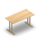 2067 - JOIN  table with T-legs, 140x70 cm, H75, birch HPL