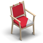 2909 - SALINA Stackable chair with armrest with wheels with removable seat cover