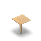 3358 - JOIN center column table 70x70cm, birch melamine, H60