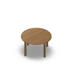 3237 - JOIN table Cross legs (H60),  Ø90 cm, oak HPL