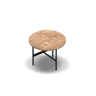 1728 - DAPPLE Side table 60 cm, oak veneer with oak buttons