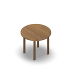 3119 - JOIN table ø90 cm, h75, oak melamine