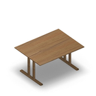 3159 - JOIN  table with T-legs, 120x90 cm, H60, oak HPL