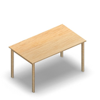 2041 - JOIN table 140x80 cm, h75, oak HPL
