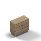 4415 - SOFT sideboard with 3 drawers with flat handles