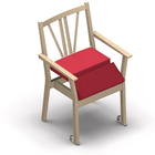 2913 - SALINA Multi stackable chair with armrest with wheels