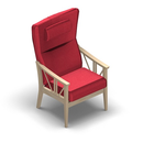 2782 - SALINA High recliner with step less adjustment, ribs sidewall