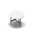 2952 - DAPPLE Side table 60 cm, white melamine