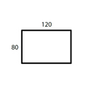 Rectangular table 120x80cm beveled edge MDF