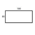 Rectangular table 180x80cm beveled edge MDF