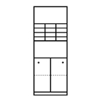 F568 Sliding door cabinet