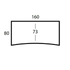 HMS table 160 160x90cm beveled edge MDF