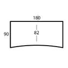 HMS table 180 180x90cm beveled edge MDF