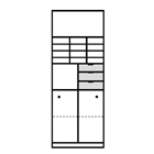 F573 Sliding door cabinet