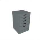 142B0010 SS-1.5<br>5 drawers<br>H920 W600 D600 mm