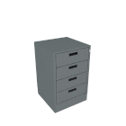 142B0014 SS-1.4<br>4 drawers<br>H920 W600 D600 mm