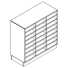 2207 + high plinth - Bookcase W800xD350xH750 w/24 pigeonholes