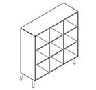 2324 + legs - Cupboard W1192xD400xH1102 w/dividers