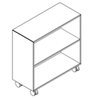 2204 + castors - Bookcase W800xD350xH750 without/divider