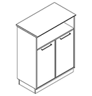 2022 - Cupboard w/top 800x450x1053 (on plinth) w/divider and doors in A2