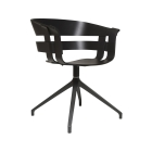 Wick Chair Swirvel Base Black Dark Grey