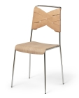 Torso Chair Chrome Oak Natural