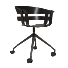 Wick Chair Swirvel Base Wheels Black Dark Grey