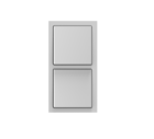Light Switch 1 Button double vertical
