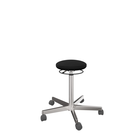 Circle Ø61_55-81h (55h)_Polished aluminium five-star base