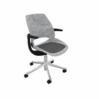 Be Hybrid_Seat and Back light gray_Cross Foot aluminium polished