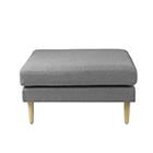 L42 - Pouf - Grey Camden - Wooden Legs