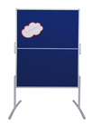 Moderationstafel PRO klappbar Filz blau 120 x 150 cm