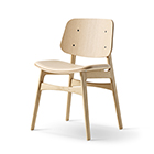 3051 Søborg Wood seat upholstered