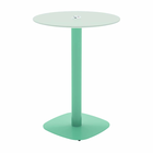 Mono Round Poseur Table with Power - 600mm Dia - MFC Top