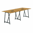 Relic Poseur Table with Power - 3200 x 1200 - Sawn Top