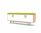 Jig Credenza Low with Seat Pad and Handles