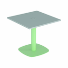 Mono Square Table with Power - 800mm x 800mm - Cutline Top